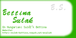 bettina sulak business card